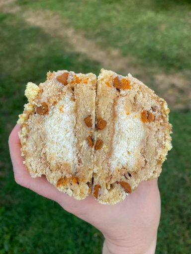 apple cider donut stuffed cookie
